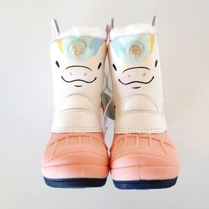 🏷 Cat & Jack Toddler Unicorn Light Pink Winter Snow Boots baby NEW